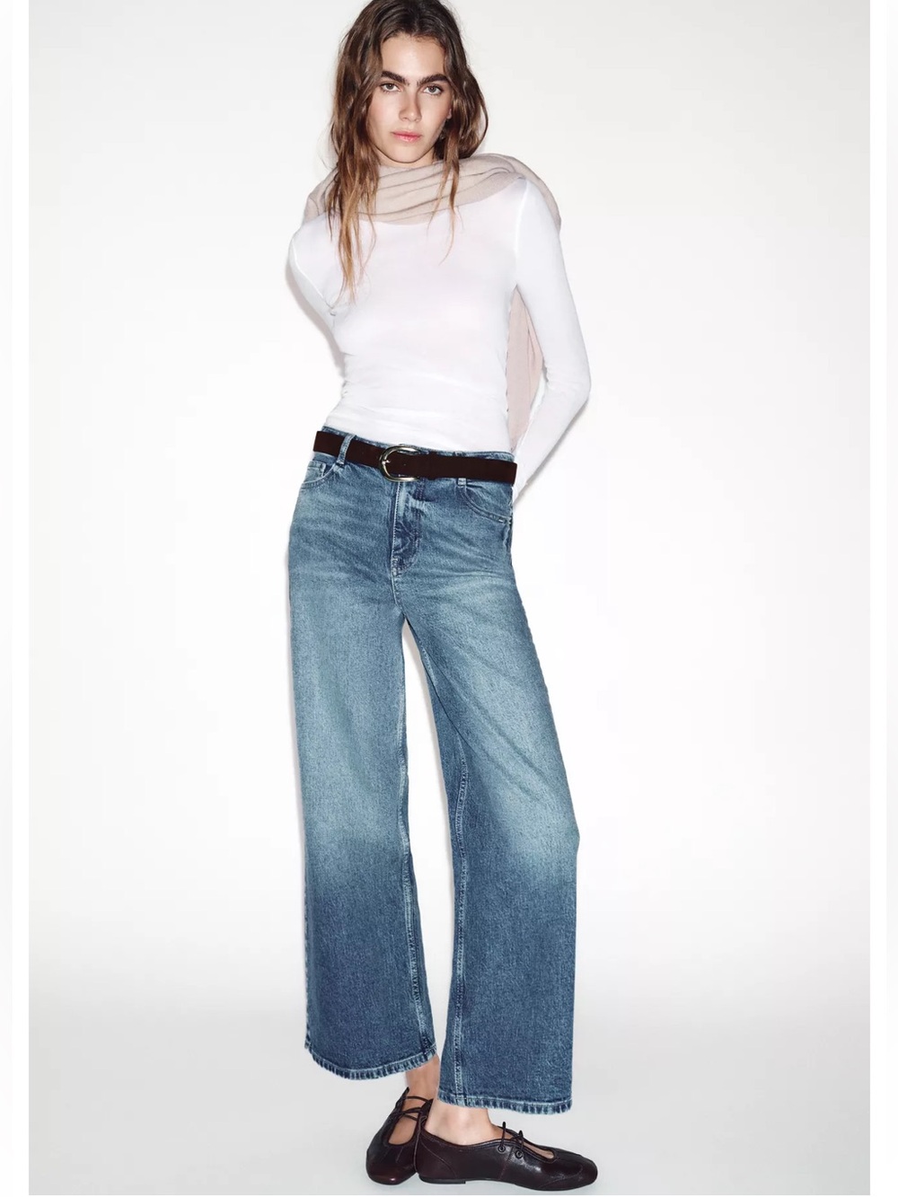 Zara | Z10 Wide-Leg/Culotte Denim Jeans Sz 12